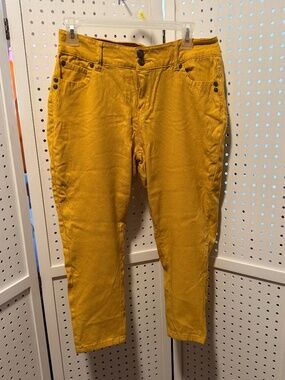 Sabrina Lauren Mustard Yellow Cropped Pants Women's Size 12